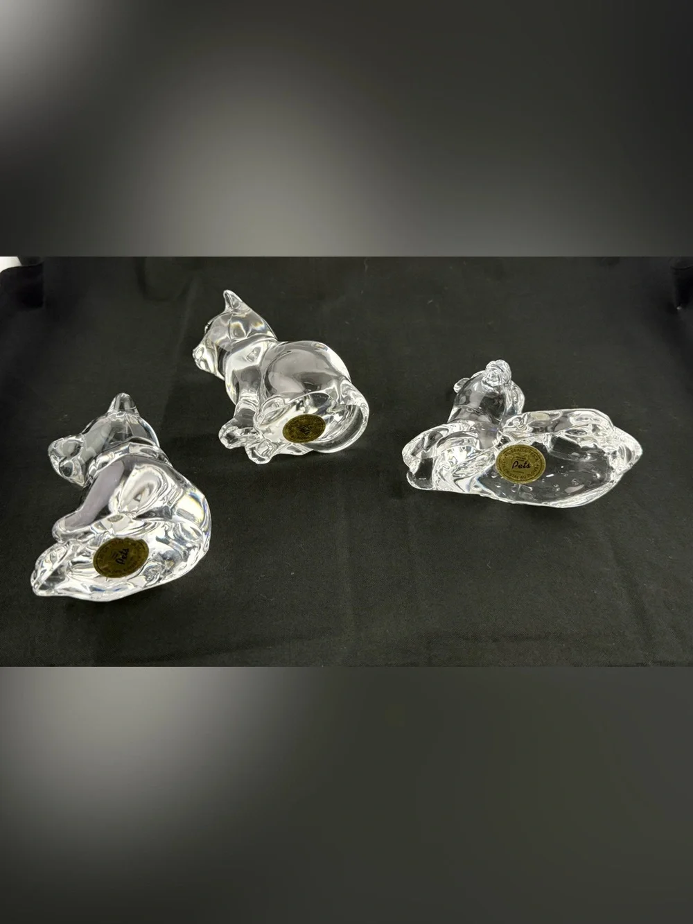 Vintage 24% lead crystal figurines “Princess House Pets